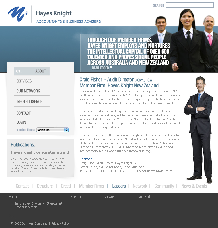 Web Design by Urban Ad for Hayes Knight | Design #26573