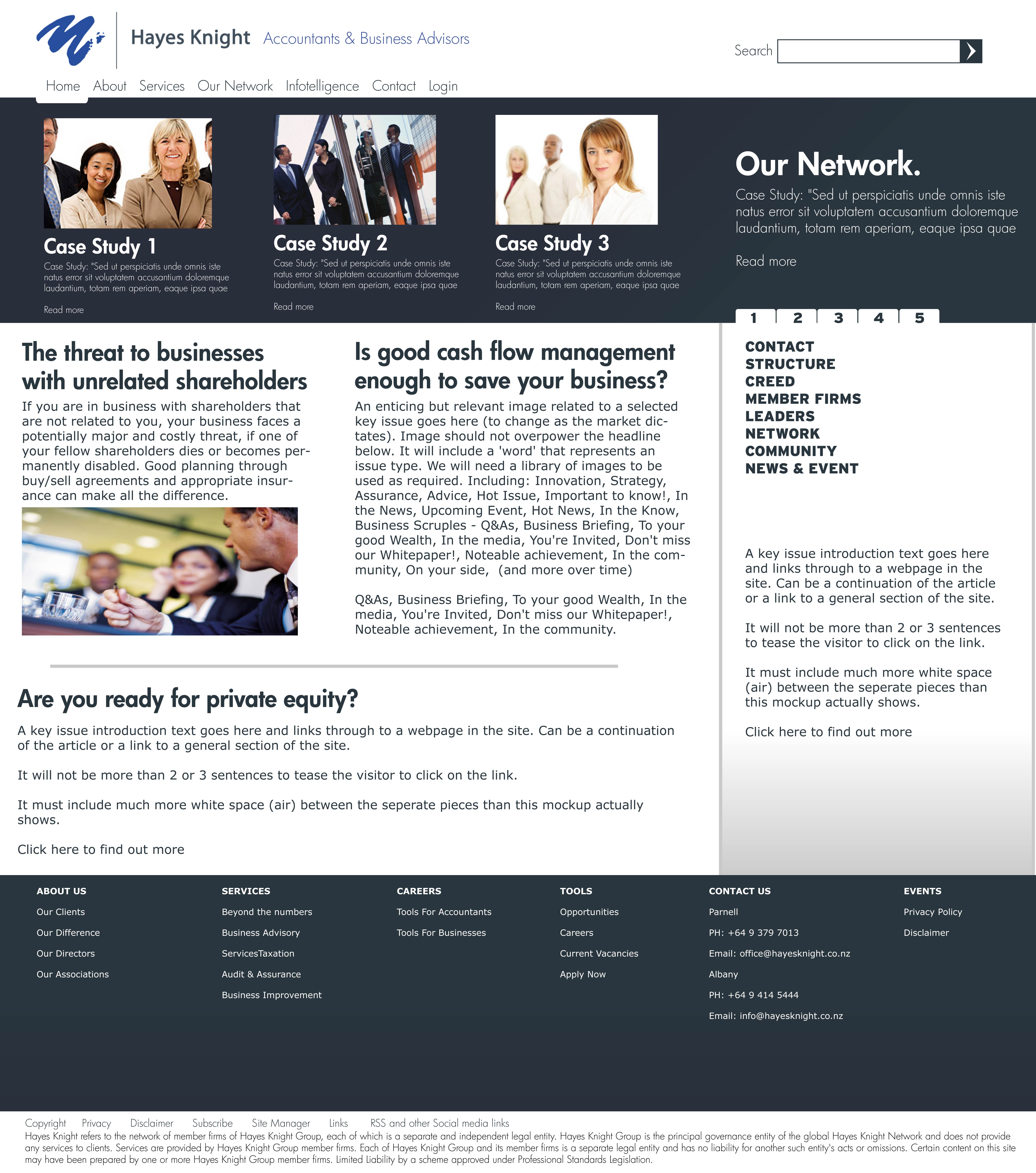 Web Design by 11 for Hayes Knight | Design #26421