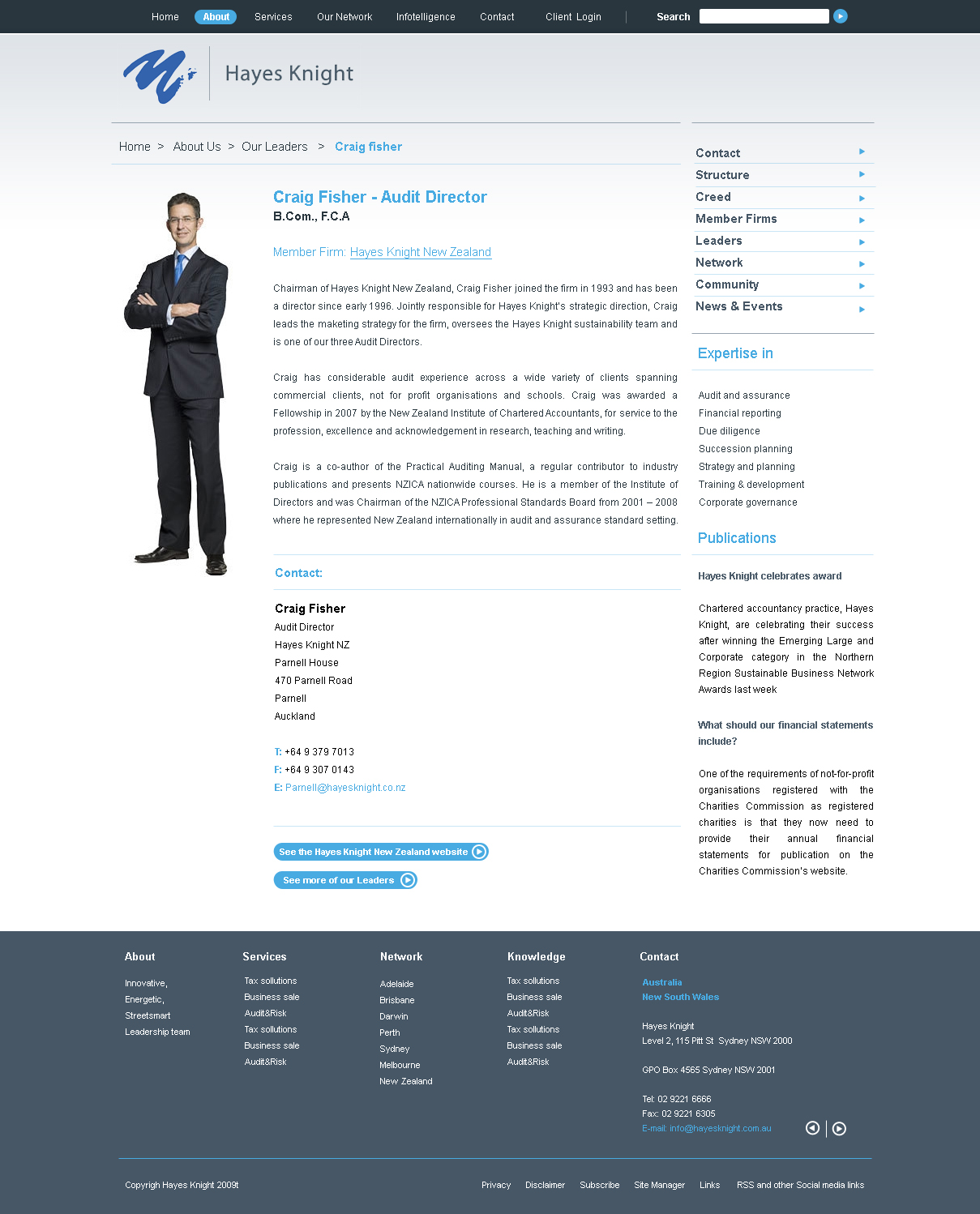 Web Design by Cardo Studio for Hayes Knight | Design #26336