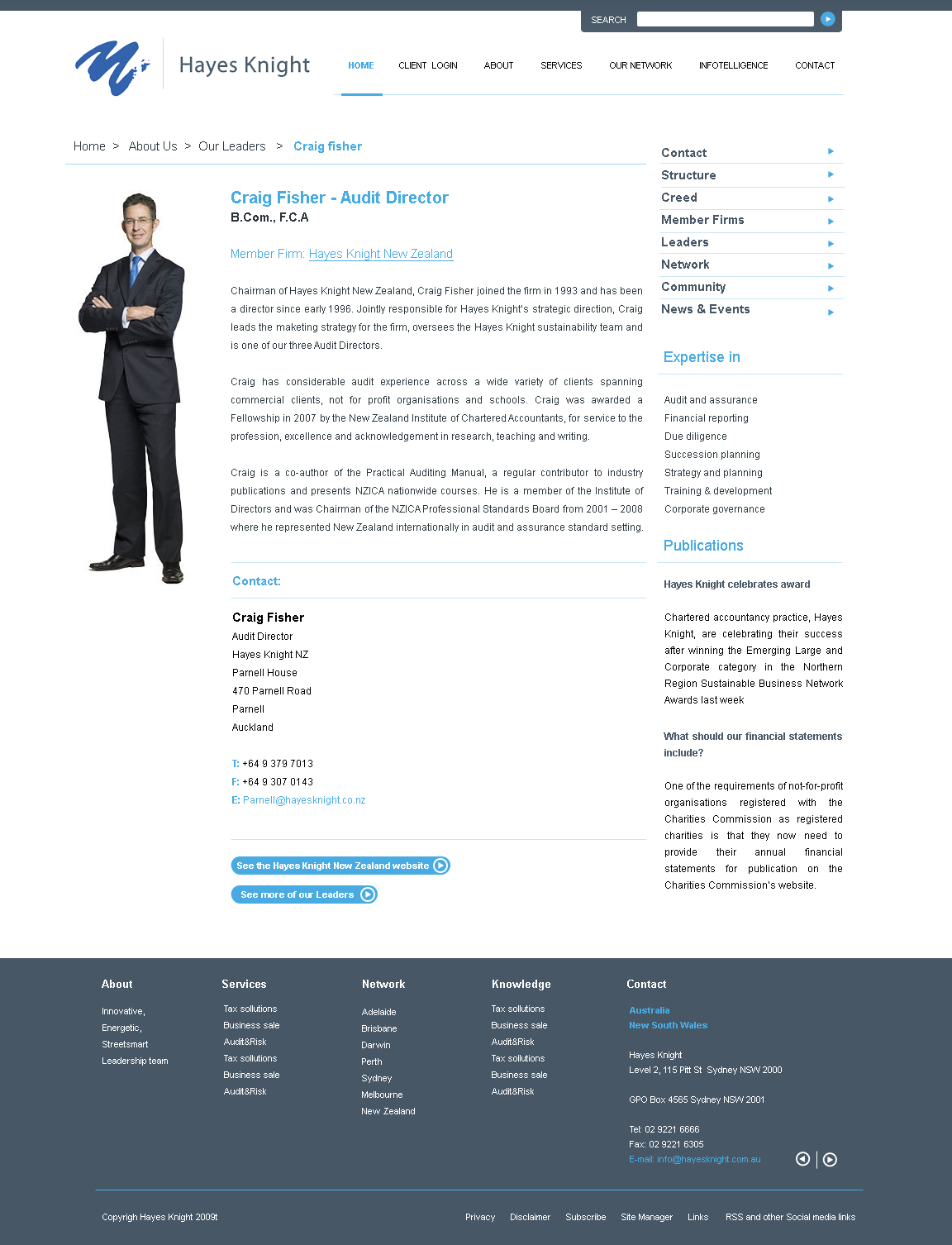 Web Design by Cardo Studio for Hayes Knight | Design #26337