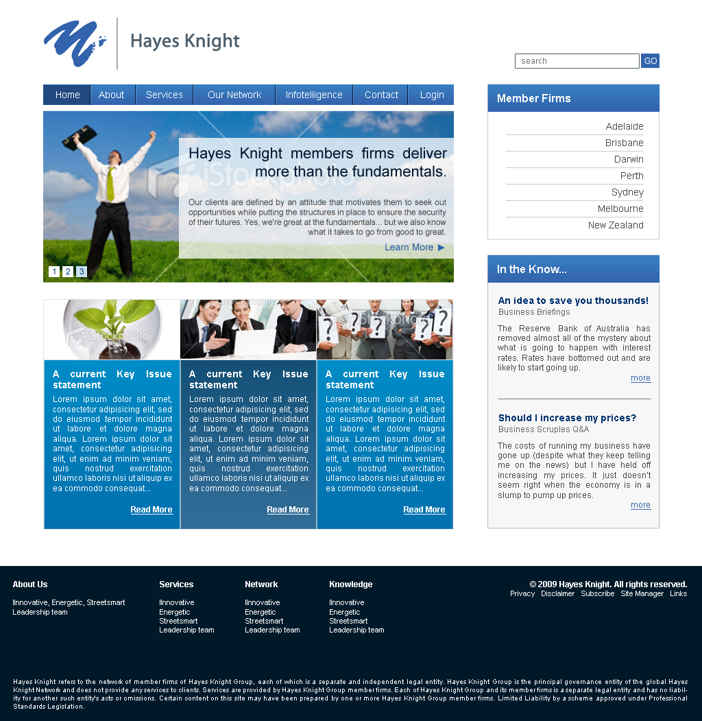 Diseño Web por mincedfruits para Hayes Knight | Diseño #25916