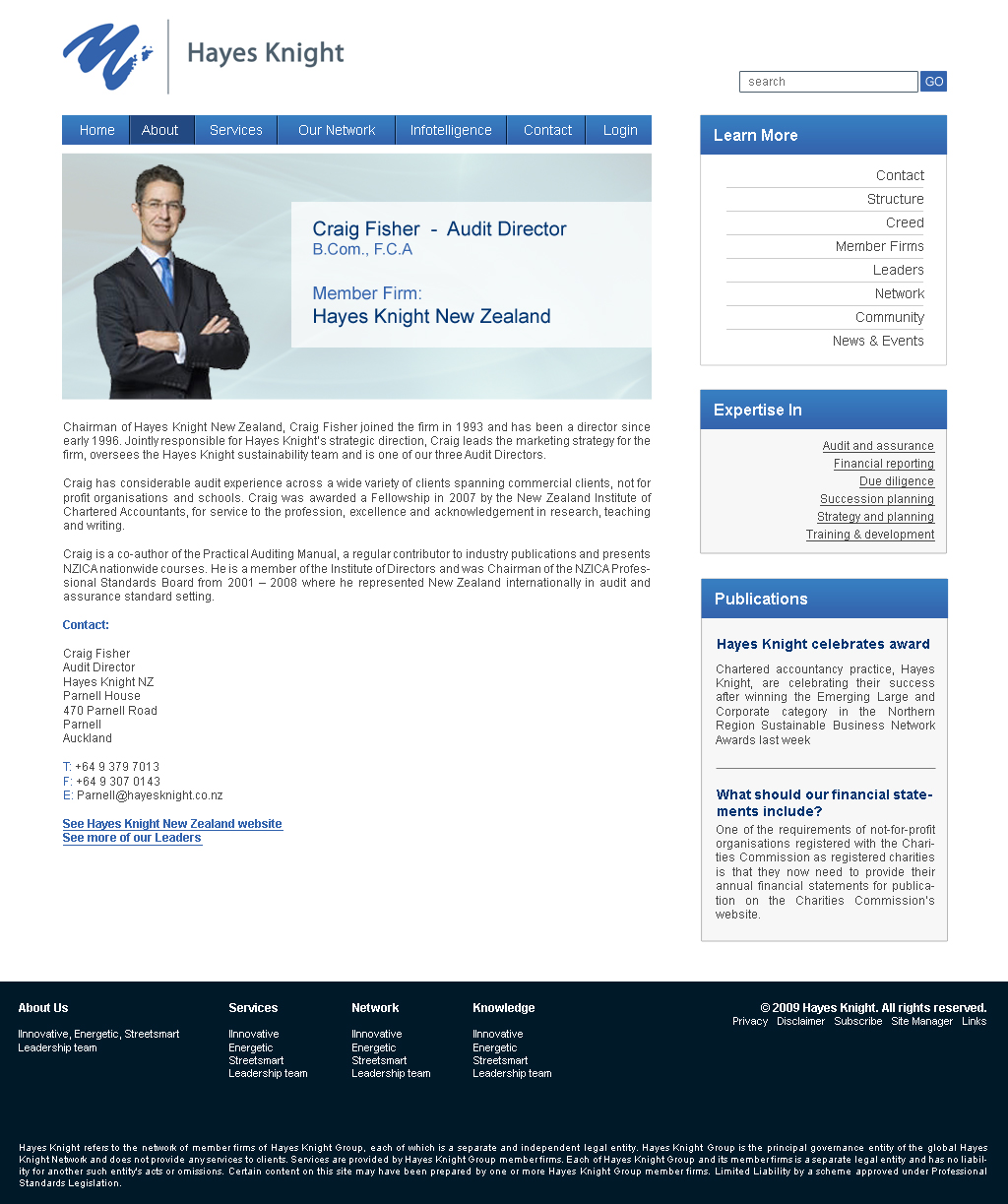 Web Design by mincedfruits for Hayes Knight | Design #25918