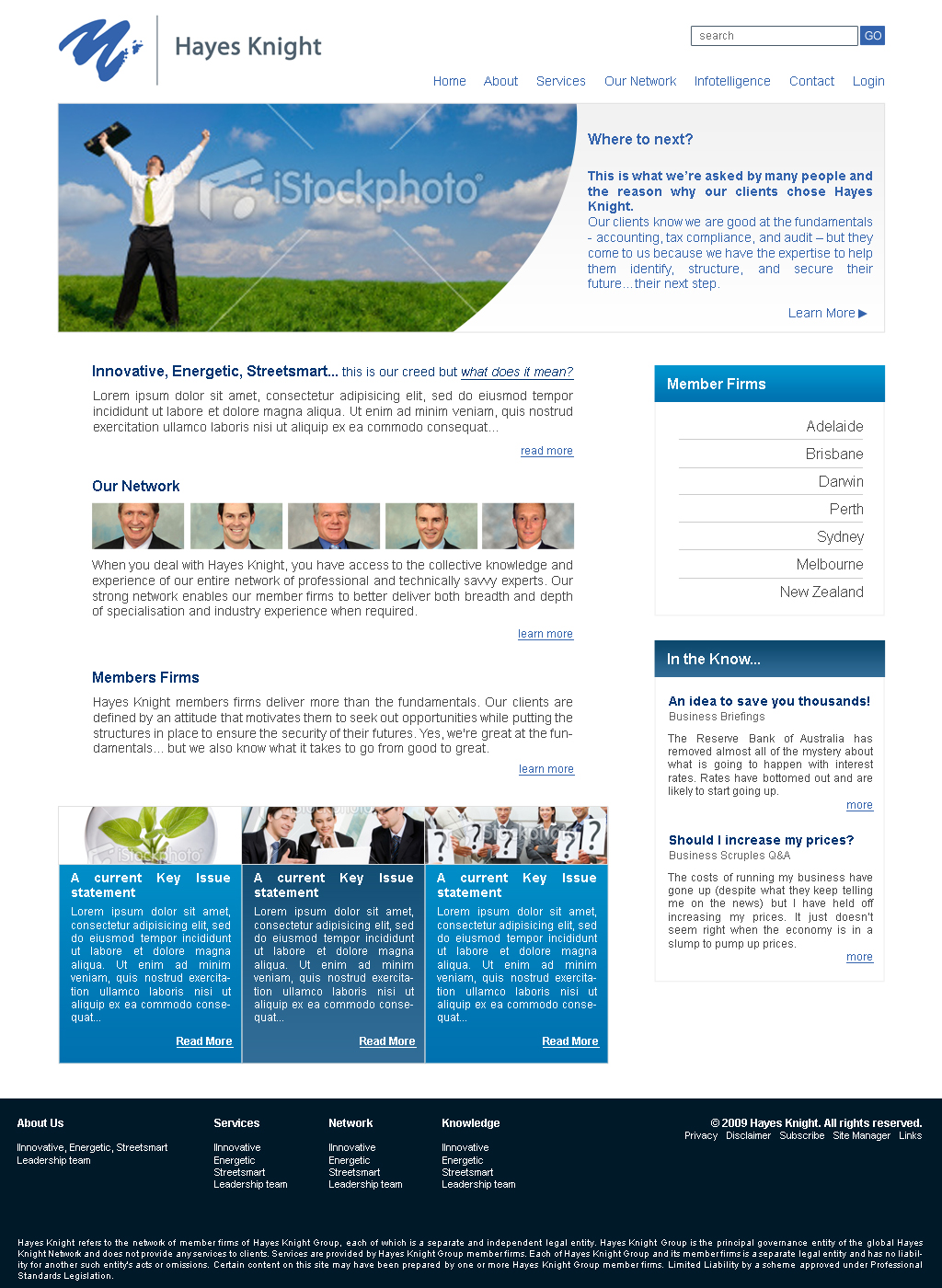 Web Design by mincedfruits for Hayes Knight | Design #26518