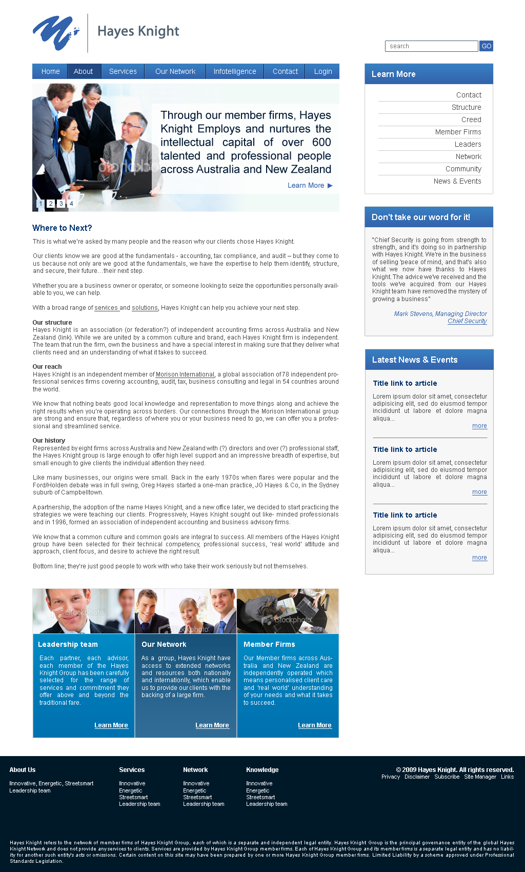 Diseño Web por mincedfruits para Hayes Knight | Diseño #26524