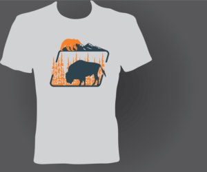 Simple, Abstract, and Creative Outdoor/Wilderness Graphic Shirt Design. For startup outdoors brand.  | Diseño de Camiseta por jayneel_s