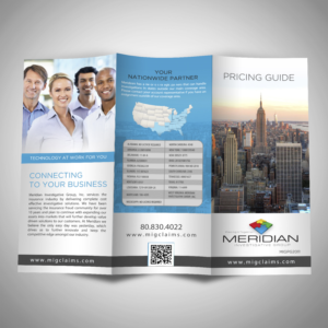 Diseño de Brochure por debdesign para Meridian Investigative Group, Inc. | Diseño: #11678444