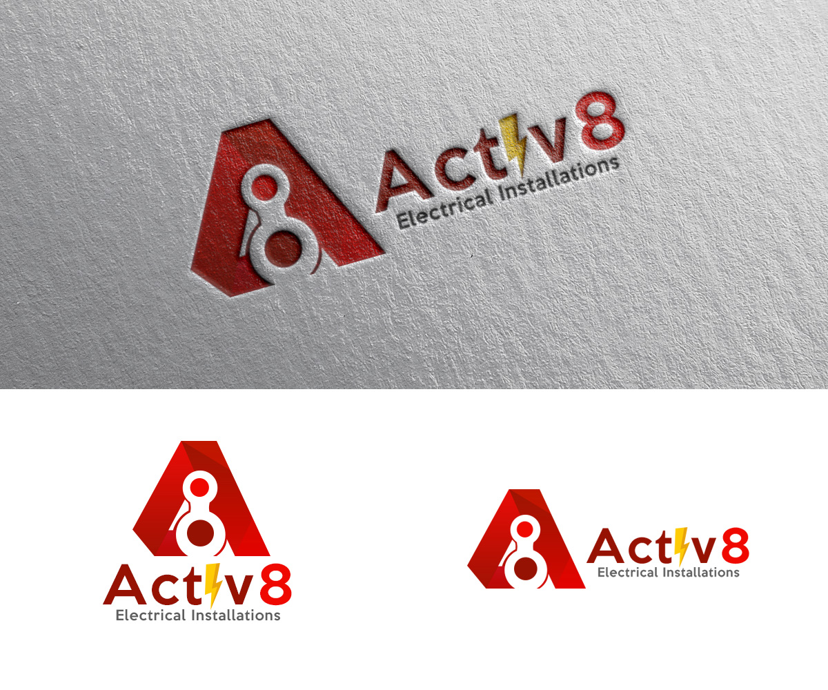 Logo Design by pixelgrapix for Activ8 electrical installations  | Design #11669745