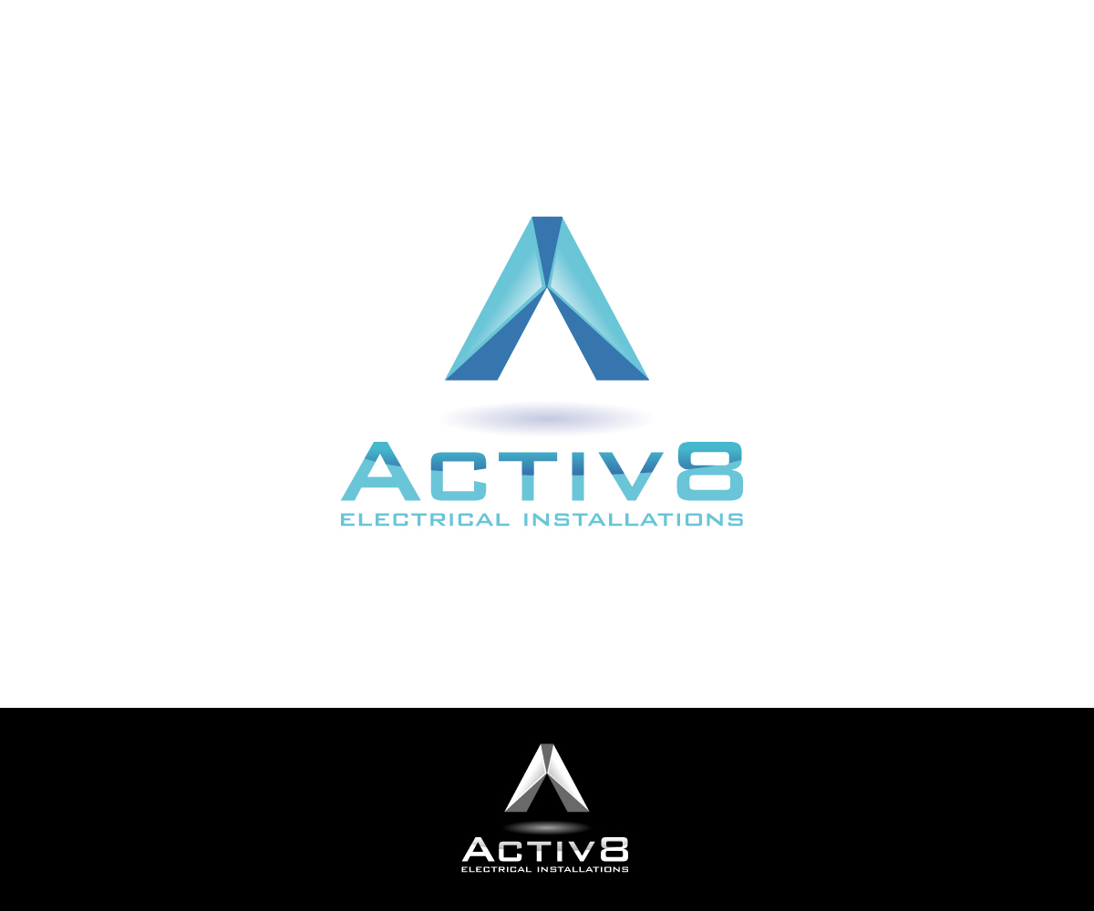 Logo Design by volebaba for Activ8 electrical installations  | Design #11671405