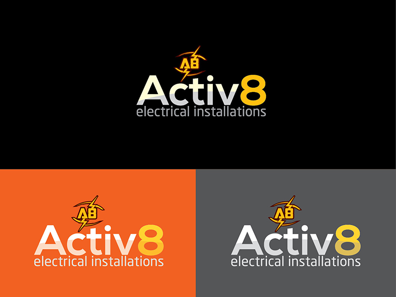Logo Design by zidne for Activ8 electrical installations  | Design #11669944