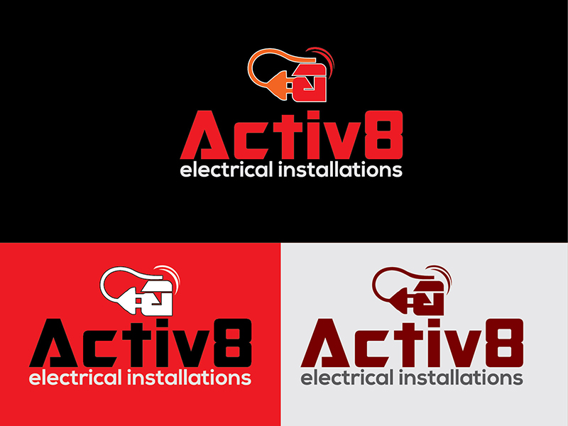 Logo Design by zidne for Activ8 electrical installations  | Design #11669947
