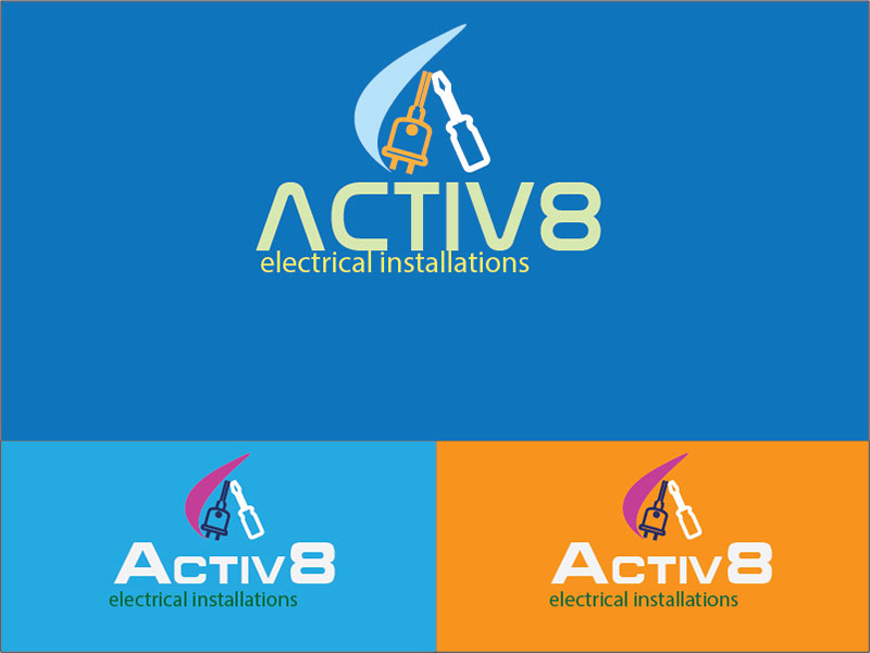Logo Design by zidne for Activ8 electrical installations  | Design #11669957