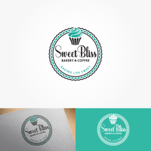 Sweet Bliss Bakery & Coffee. Also our slogan- Baking Life Sweet  | Logo Design by dky