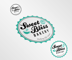 Sweet Bliss Bakery & Coffee. Also our slogan- Baking Life Sweet  | Logo Design by Gridline Concepts
