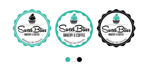 Sweet Bliss Bakery & Coffee. Also our slogan- Baking Life Sweet  | Logo Design by Marco Rubio