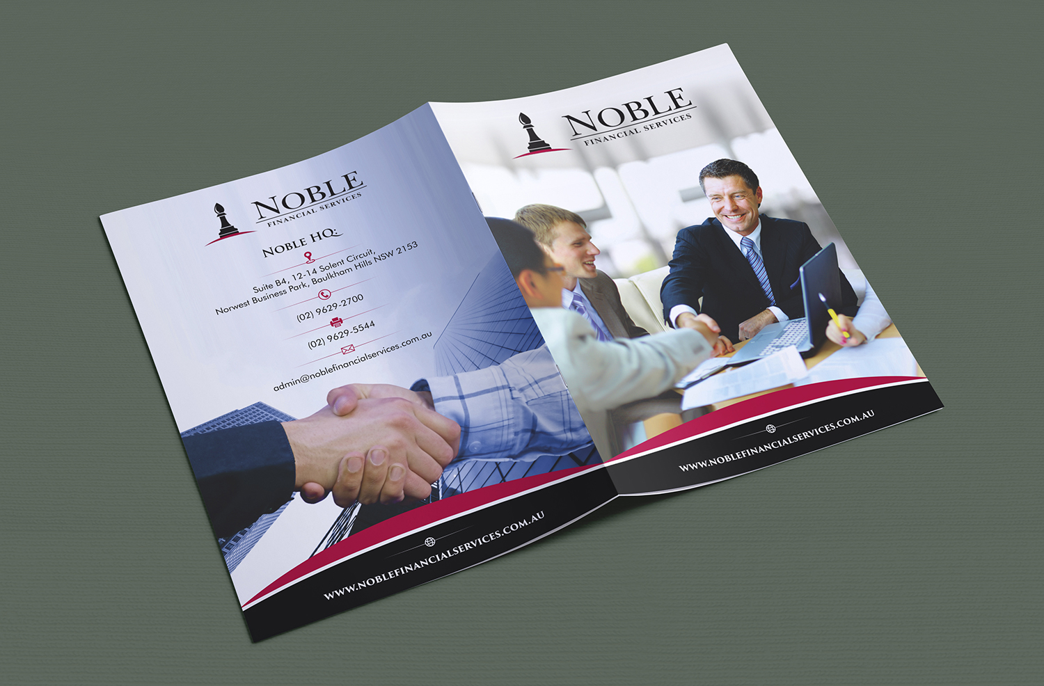 Brochure Design by ecorokerz for Noble Financial Services | Design #11678095