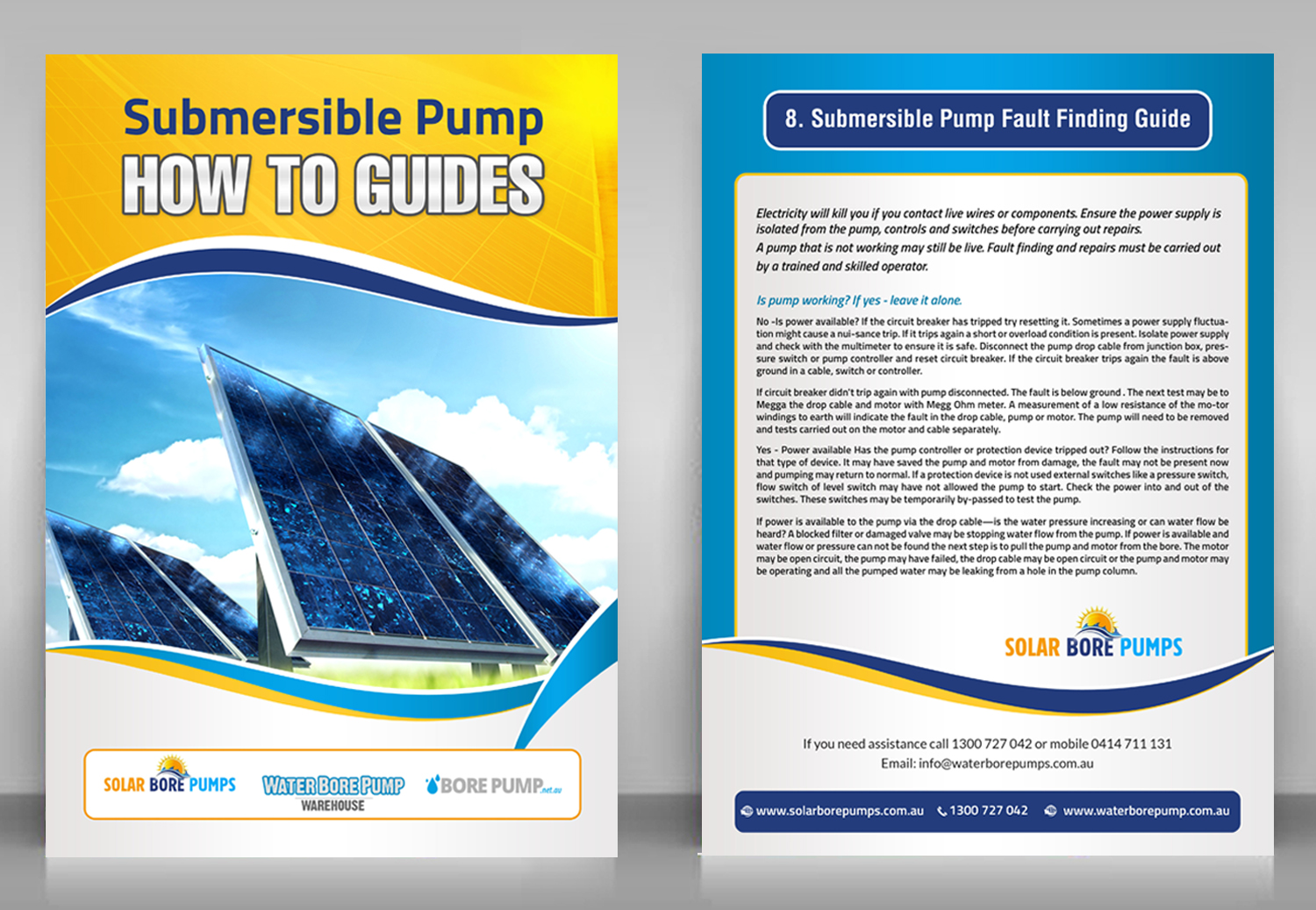 Brochure Design by debdesign for Waterborepump Warehouse, Solarborepumps | Design #11715997