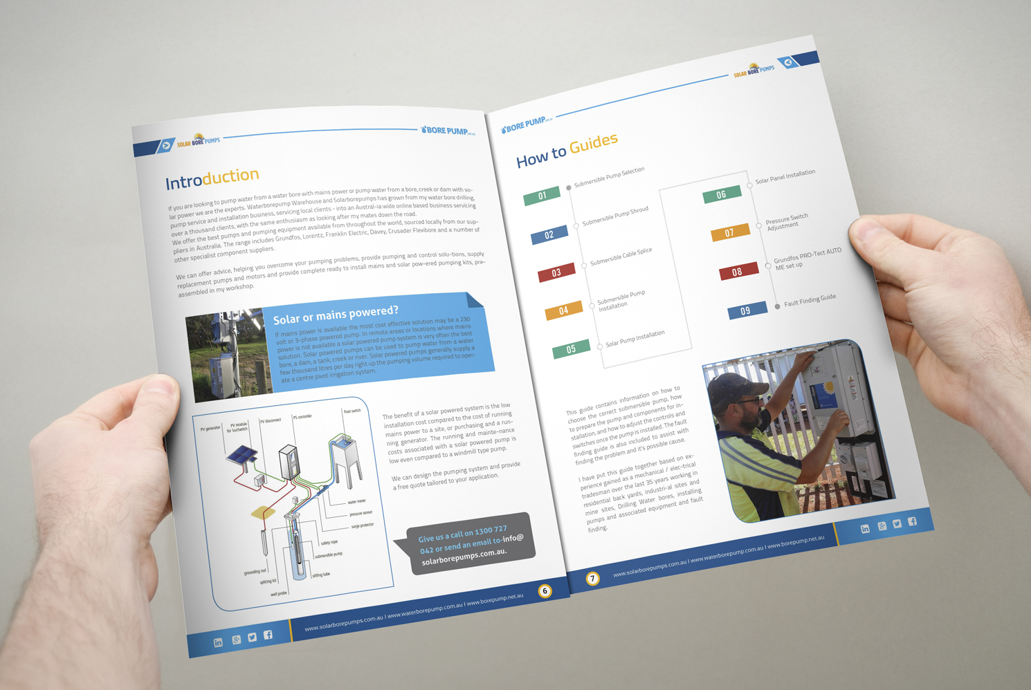 Brochure Design by iTech Graphics for Waterborepump Warehouse, Solarborepumps | Design #11681884
