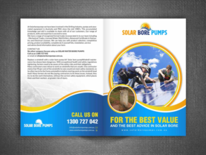 Brochure Design by creative.bugs for Waterborepump Warehouse, Solarborepumps | Design: #11678633