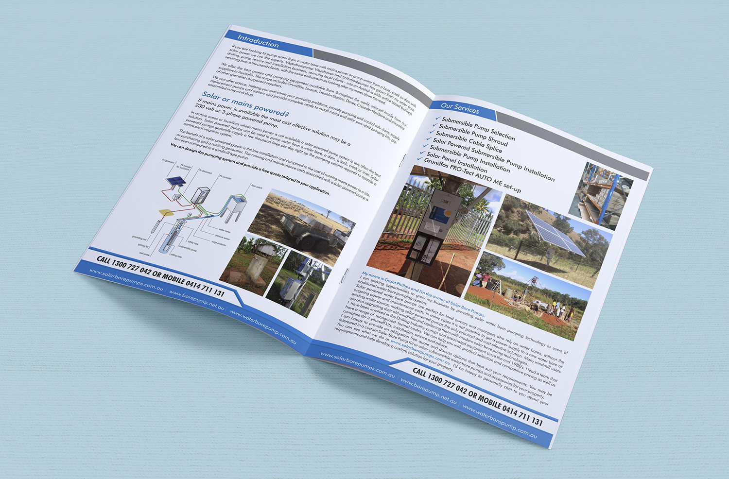 Brochure Design by ecorokerz for Waterborepump Warehouse, Solarborepumps | Design #11679650