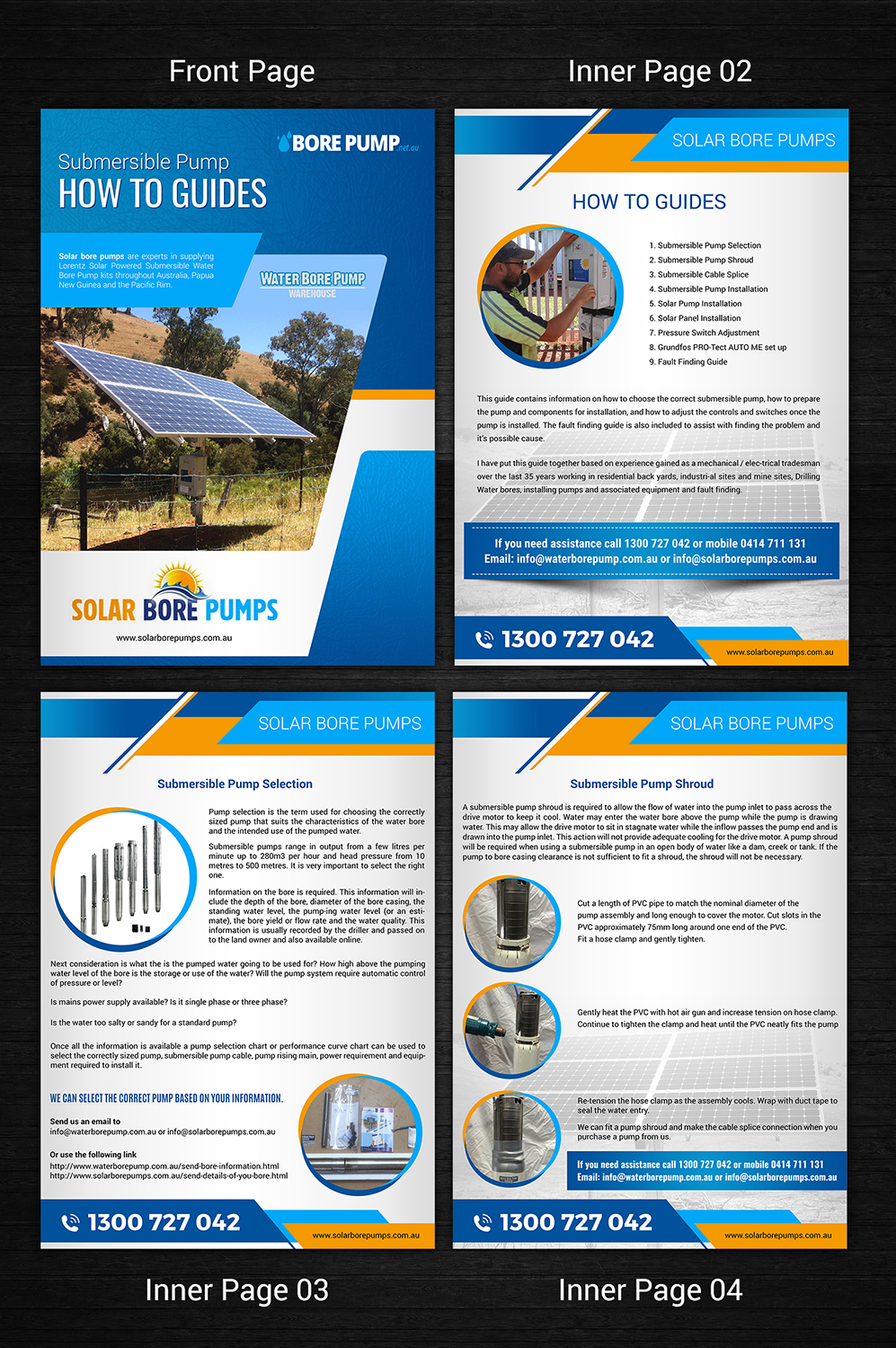 Brochure Design by SAI DESIGNS for Waterborepump Warehouse, Solarborepumps | Design #11814075