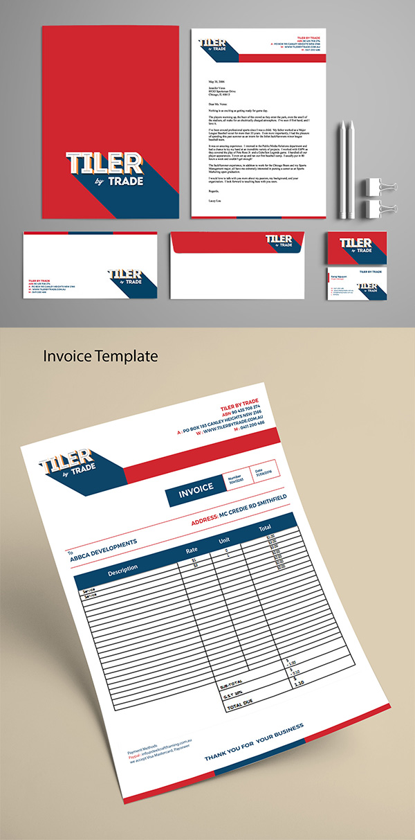 Stationery Design by anshtoyj for Tiler by trade | Design #11691870