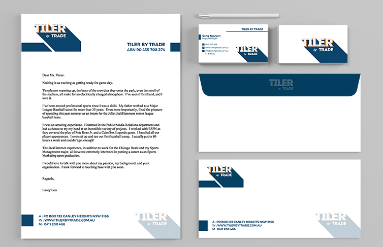 Stationery Design by anshtoyj for Tiler by trade | Design #11731673