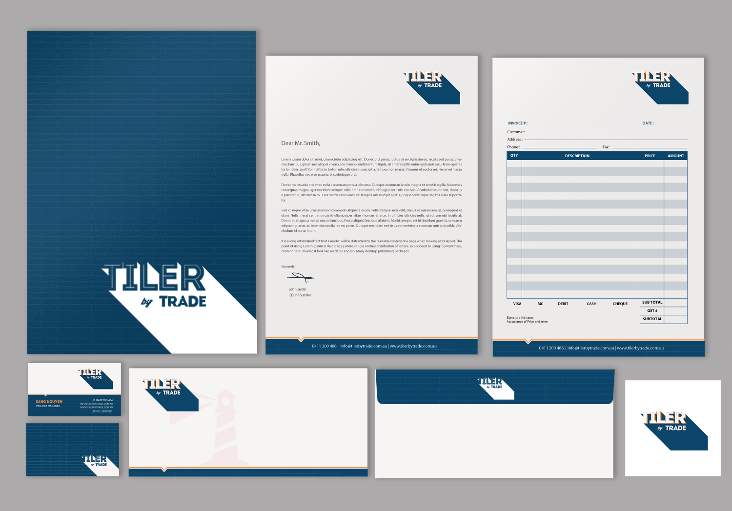 Stationery Design by chandrayaan.creative for Tiler by trade | Design #11729511