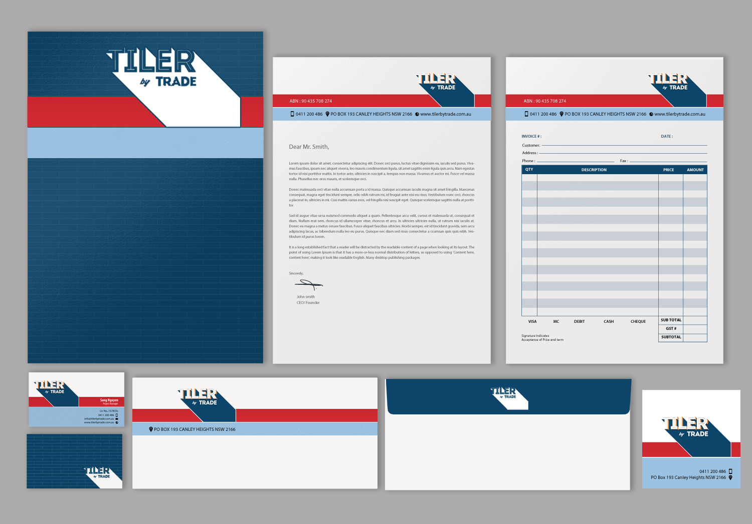 Stationery Design by chandrayaan.creative for Tiler by trade | Design #11739602