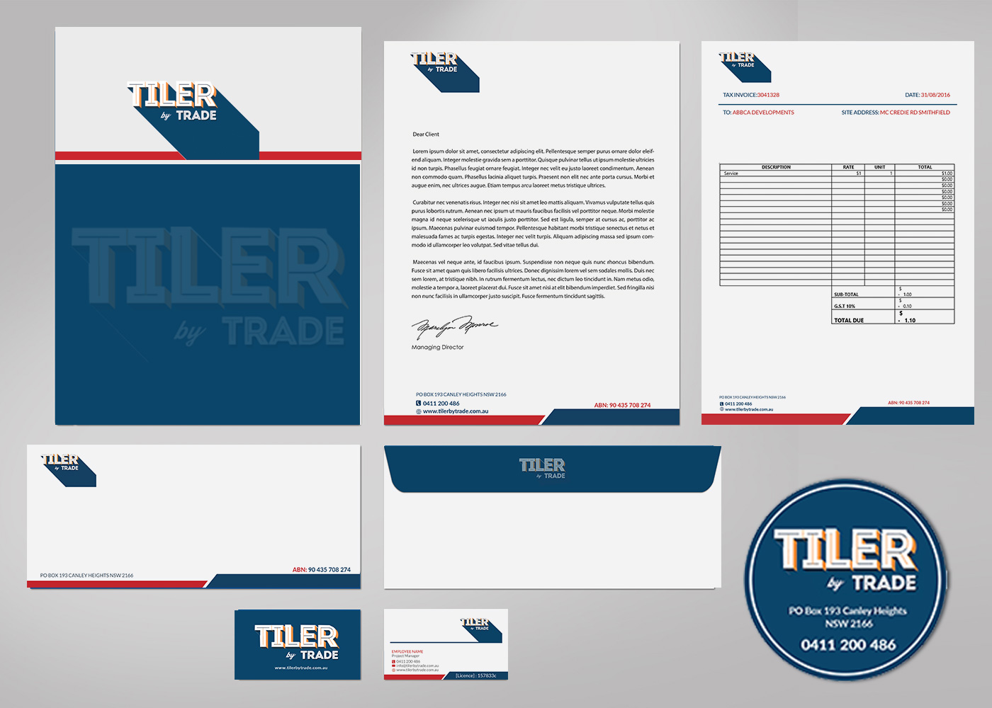 Diseño de Papelería por Designs 2019 para Tiler by trade | Diseño #11687859