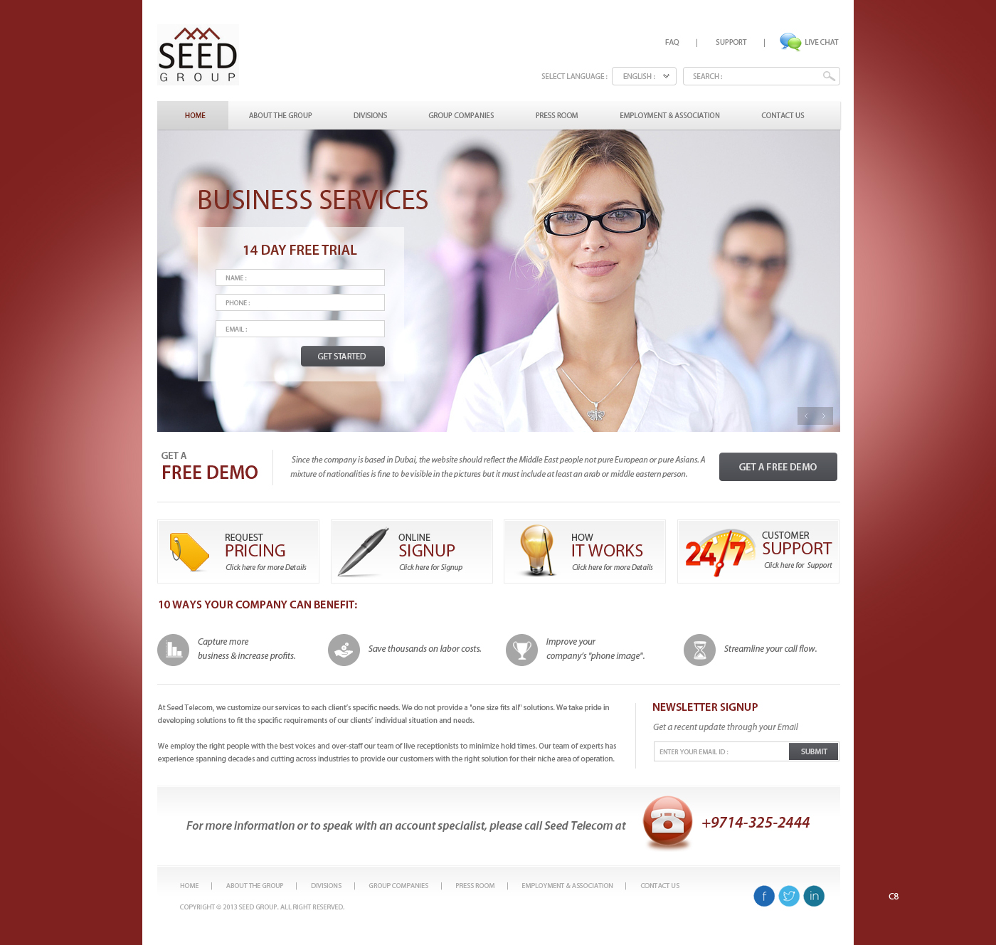 Web Design by pb for Seed Group | Design #2355302