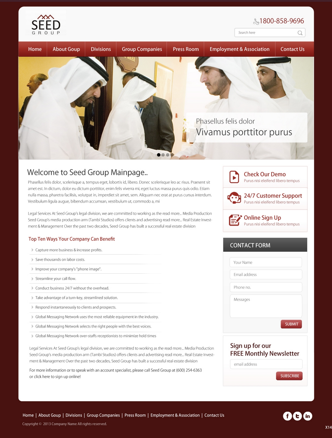 Web Design by pb for Seed Group | Design #2355307