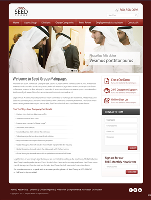 Web-Design von pb für Seed Group | Design: #2355307