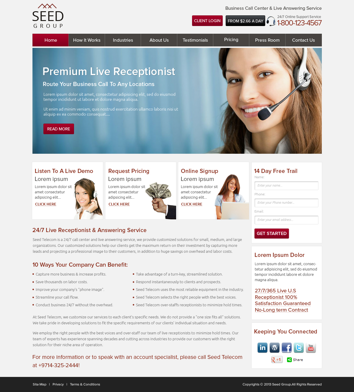 Web-Design von OM für Seed Group | Design #2381463