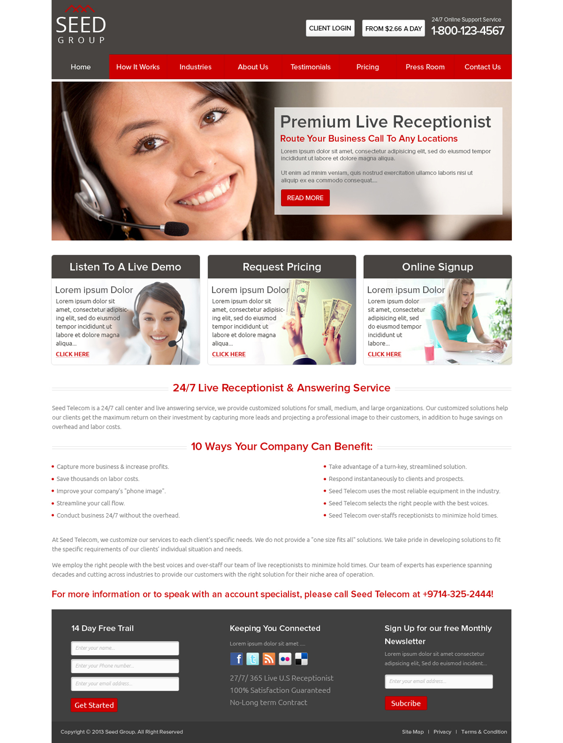 Web-Design von OM für Seed Group | Design #2381476