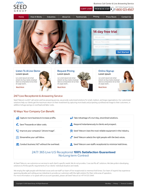 Web-Design von OM für Seed Group | Design: #2410423