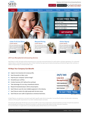 Web-Design von OM für Seed Group | Design: #2410431