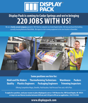 Zeitungsanzeige-Design von Whalen für Display Pack, Inc. | Design: #11705313
