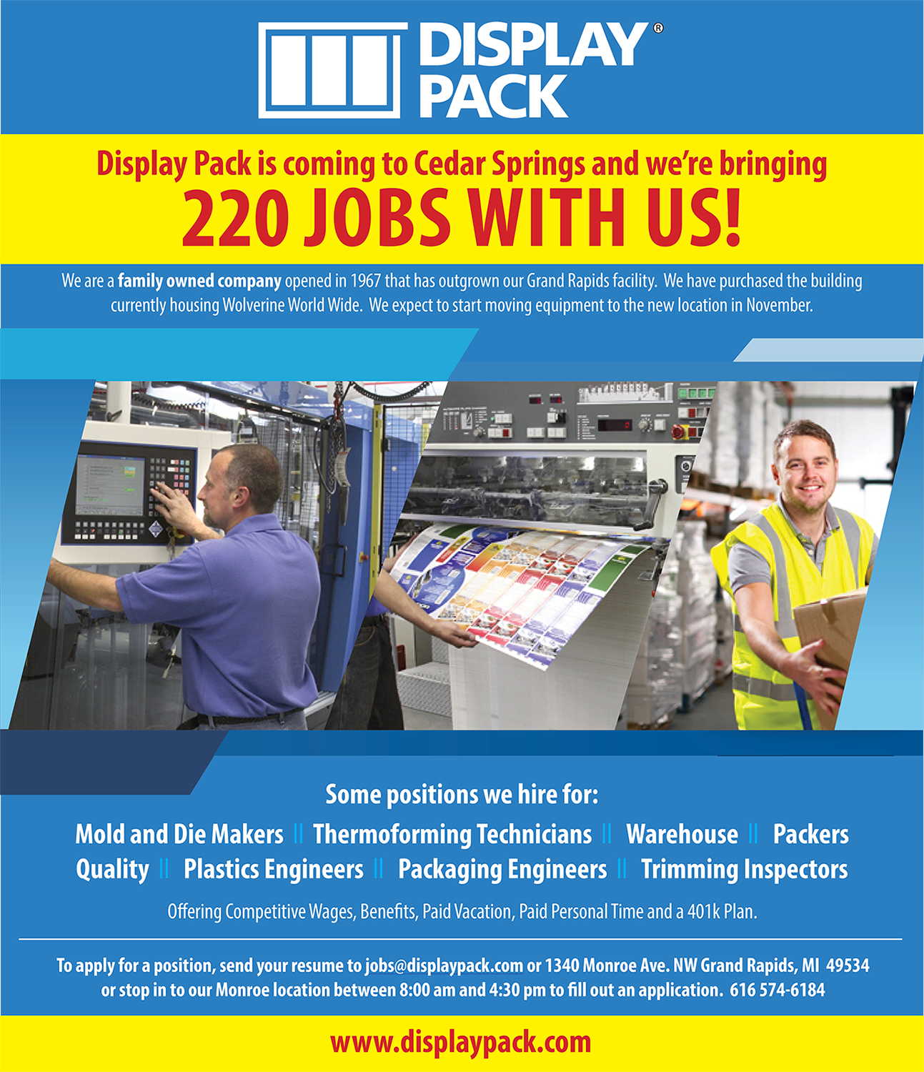 Newspaper Ad Design by Whalen for Display Pack, Inc. | Design #11705330