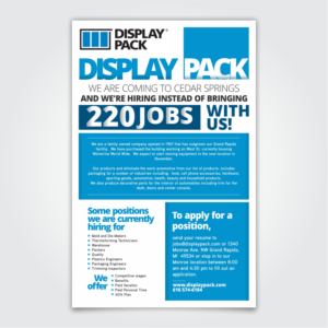 Newspaper Ad Design by fatchvrdsgn for Display Pack, Inc. | Design: #11707825