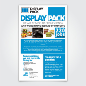 Newspaper Ad Design by fatchvrdsgn for Display Pack, Inc. | Design: #11707826