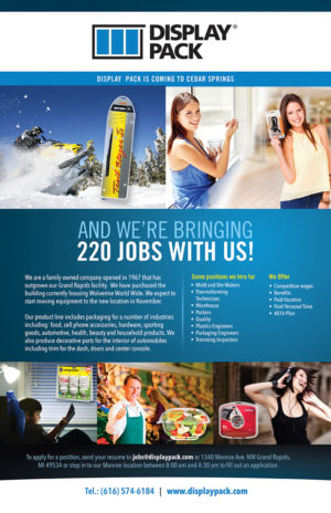 Zeitungsanzeige-Design von IG Creative Solutions für Display Pack, Inc. | Design: #11710672