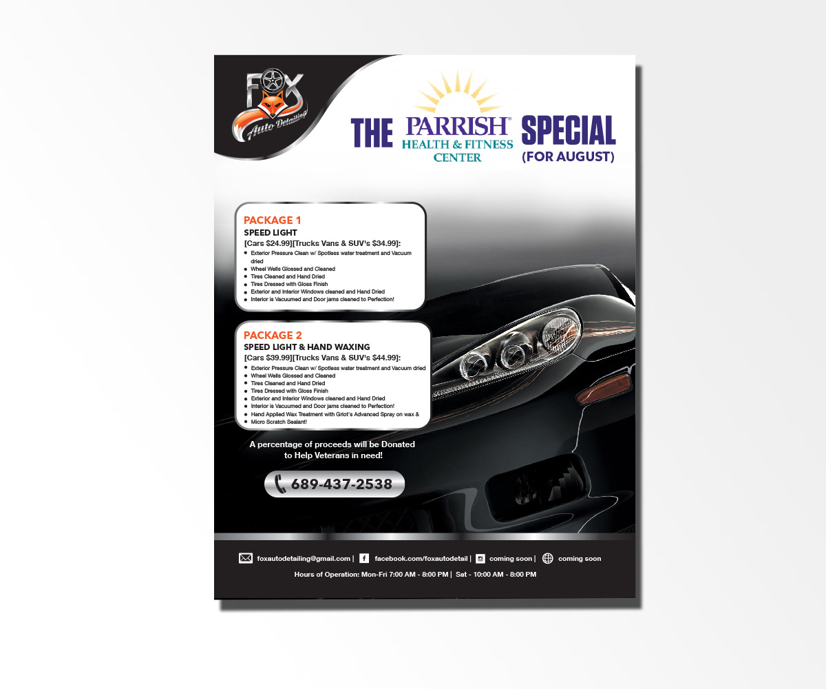 Flyer Design by mcoco for Fox Automotive Detailing | Design #11710433