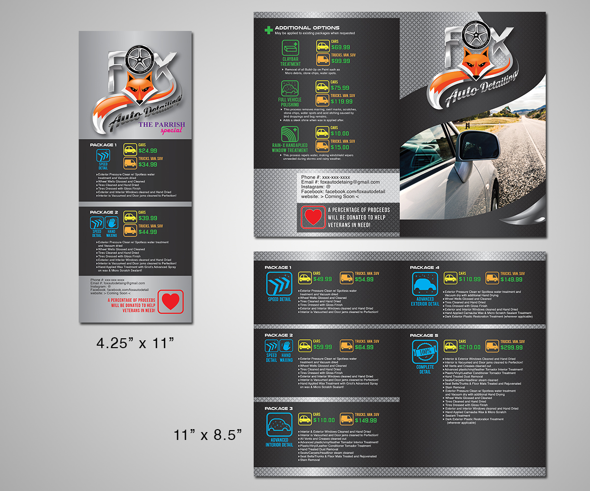 Flyer Design by mastermindmediastudio for Fox Automotive Detailing | Design #11707539