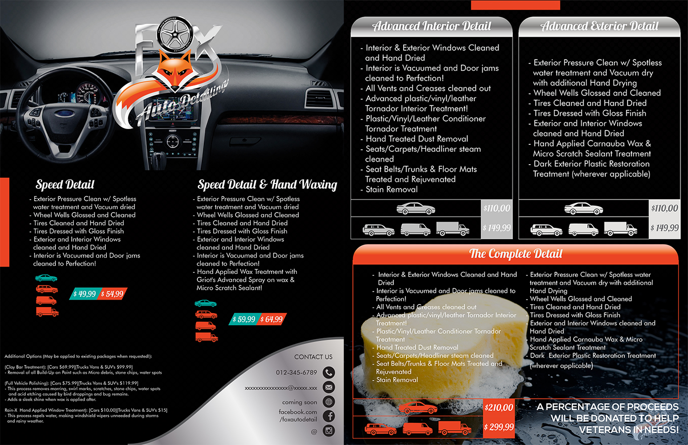 Diseño de Flyer por mynameismud para Fox Automotive Detailing | Diseño #11703377