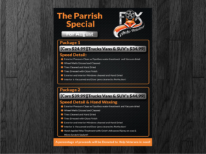 Flyer Design by Designs 2019 for Fox Automotive Detailing | Design #11679421