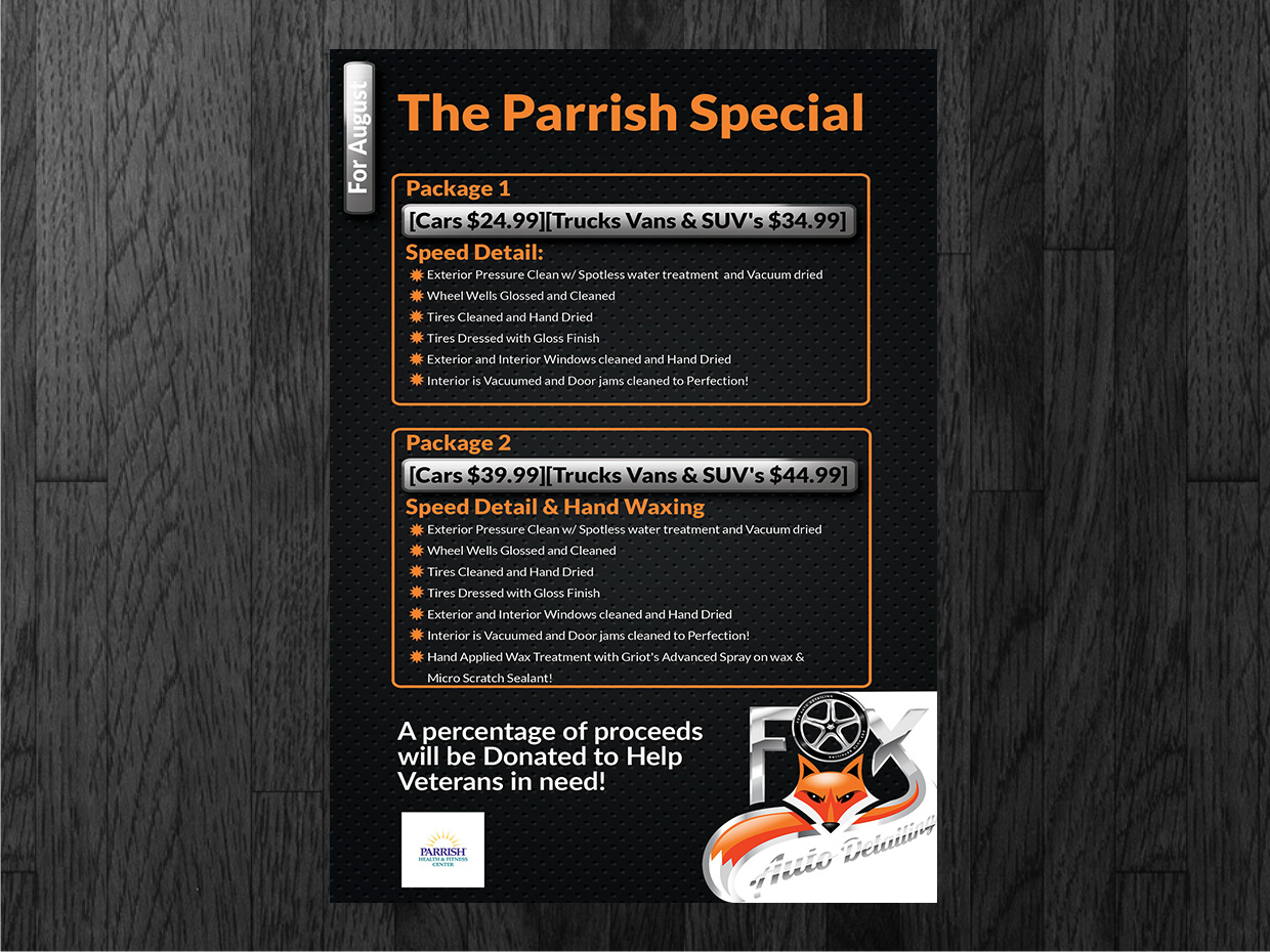 Flyer Design by Designs 2019 for Fox Automotive Detailing | Design #11679422