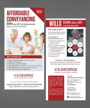 New branch wills and conveyancing DL flyer | Diseño de Flyer por nadhisa87