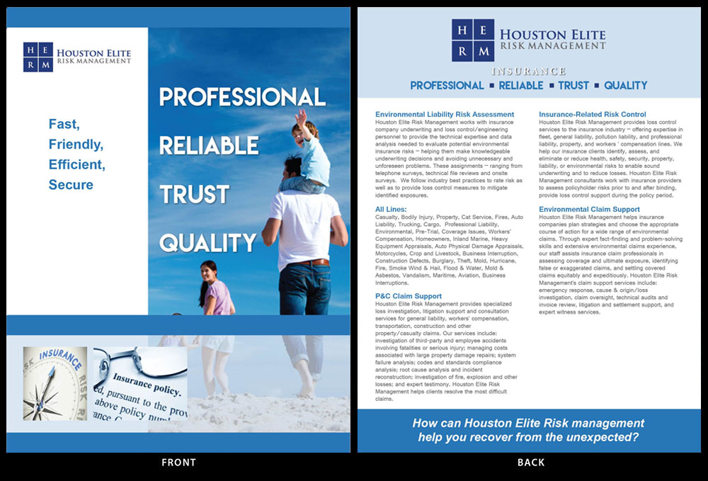 modern sell sheet design