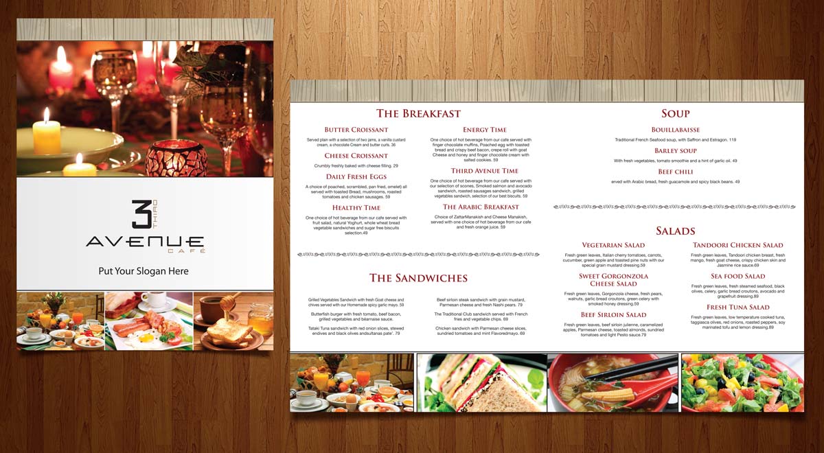 Menu Design by theblueart for RSI | Design #2354350