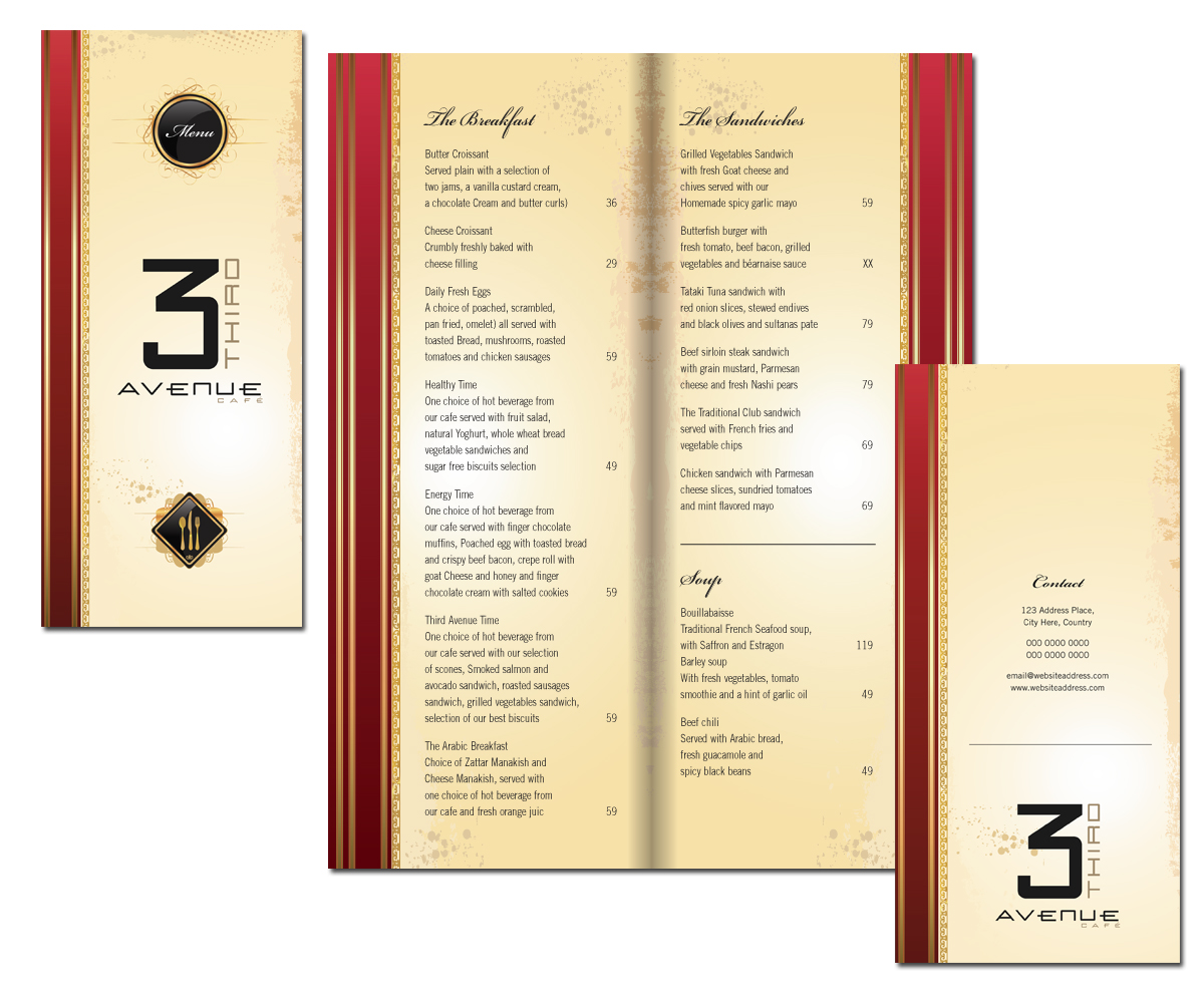 Menu Design by Elly for RSI | Design #2348532